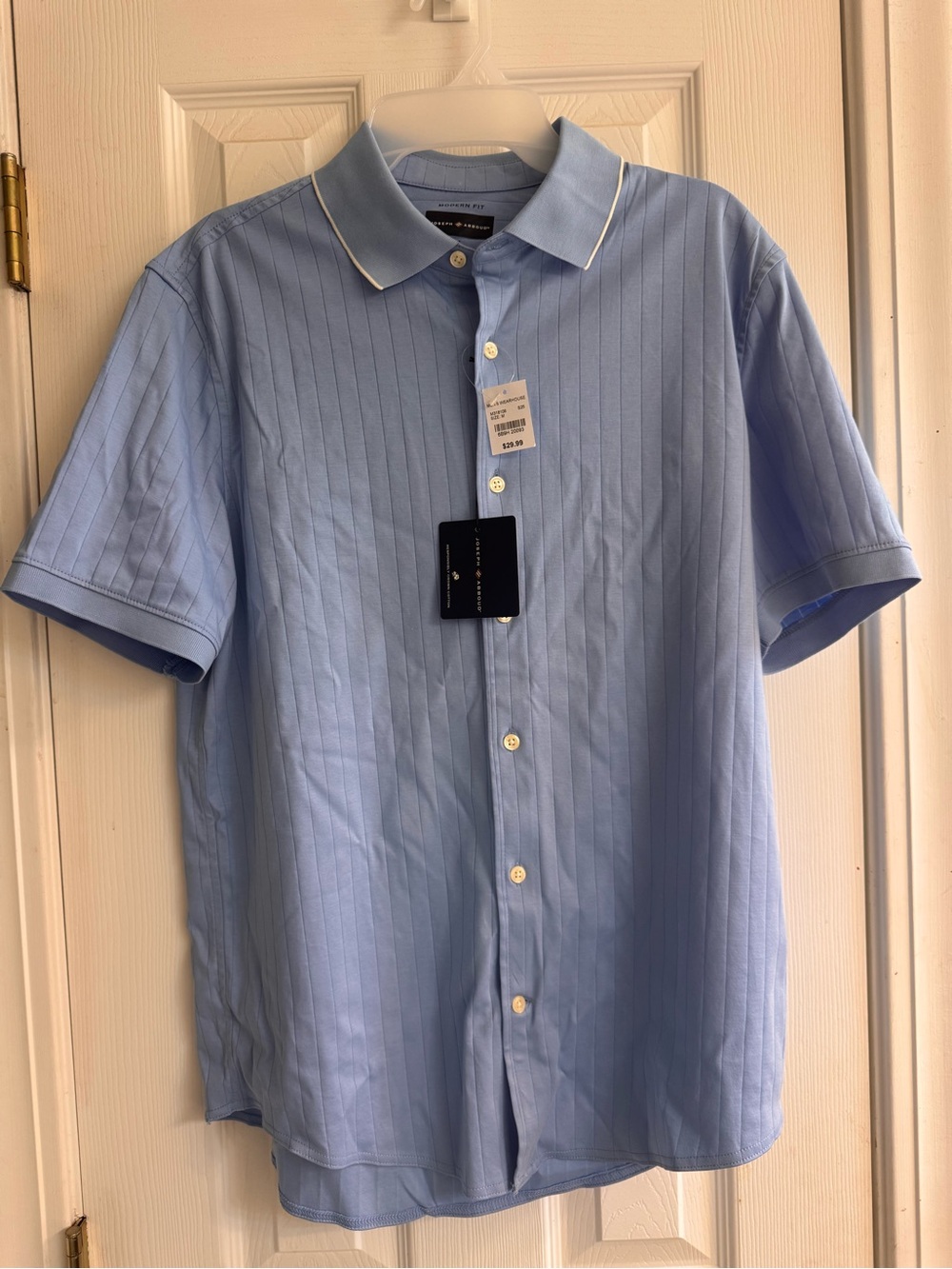 Joseph Abboud Light Blue Short-Sleeve Men’s Polo Shirt